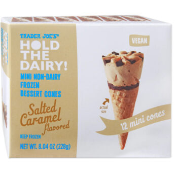 Trader Joe’s Hold the Dairy! Mini Frozen Dessert Cones Salted Caramel